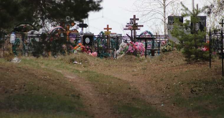 вандал на кладбище Курган